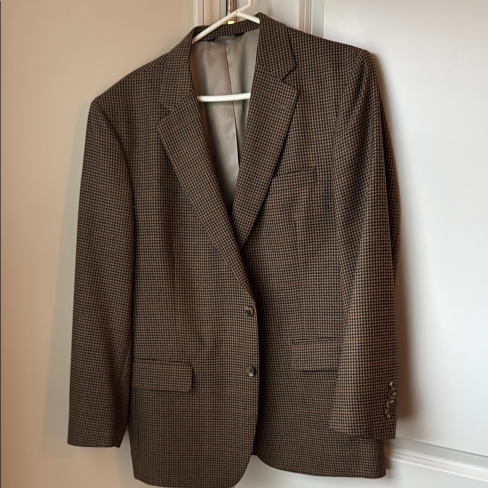 Jos A Banks Brown Tweed Blazer